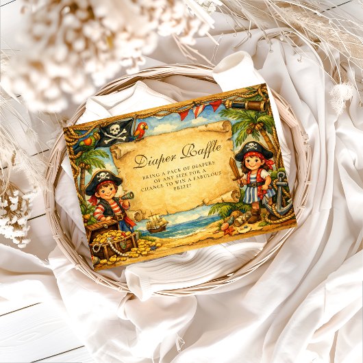 Storybook Pirate Adventure Diapper Raffle エンクロージャーカード