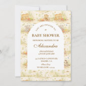 Storybook Safari Animals Baby Shower 招待状 (正面)