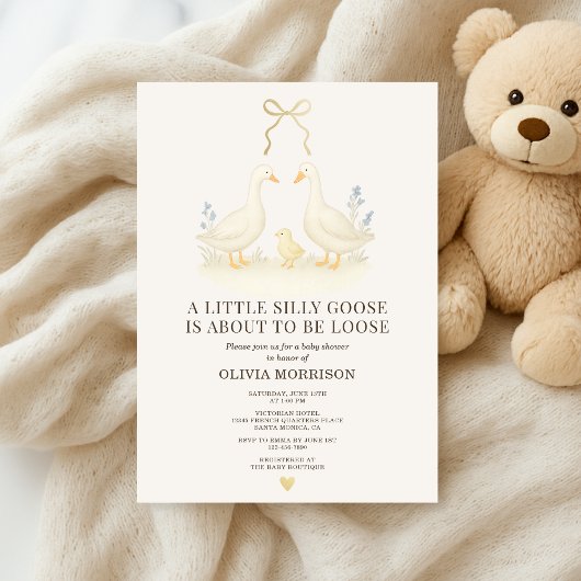 Storybook Silly Goose Baby Shower Invitation 招待状