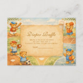 Storybook Sports Teddy Bears Diapper Raffle エンクロージャーカード (正面)