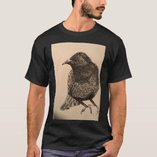Storybook Starling Bird Illustration Shirt Tシャツ