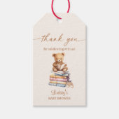 Storybook Teddy Bear Boho Baby Shower Thank You ギフトタグ (正面)