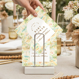 Storybook Tropical Animals Baby Shower スタンダードカクテルナプキン