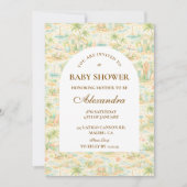 Storybook Tropical Animals  Baby Shower 招待状 (正面)