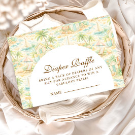 Storybook Tropical Animals Diapper Raffle エンクロージャーカード