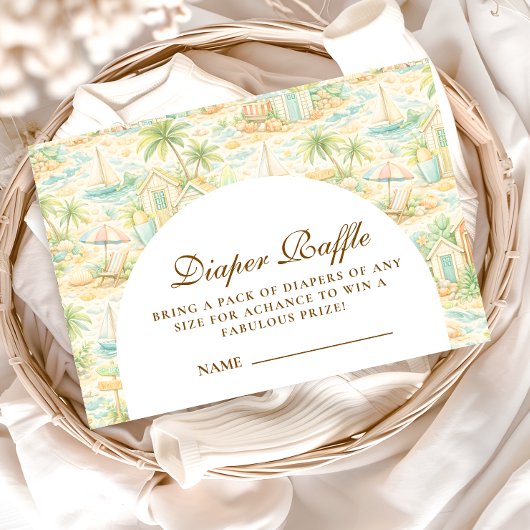 Storybook Tropical Animals Diapper Raffle エンクロージャーカード