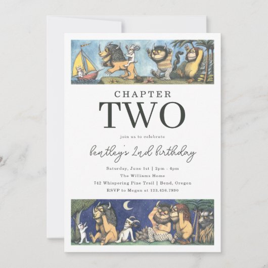 Storybook Wild Things Birthday Chapter Theme 招待状 (正面)