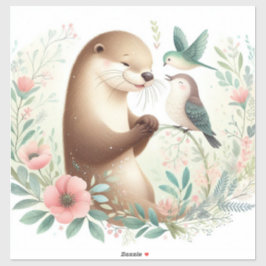 Storybook WoodlandベビーOtter and Bird シール