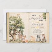 Storybook woodland baby shower 招待状 (正面)