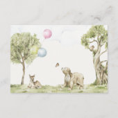 Storybook Woodland Bearly Wait サンキューカード (裏面)