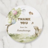 Storybook Woodland Bearly Wait Round Baby Shower フェイバータグ (裏面)