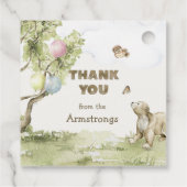 Storybook Woodland Bearly Wait Square Baby Shower フェイバータグ (裏面)