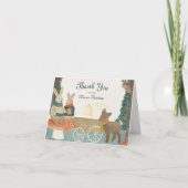 Storybook Woodland Friends赤ちゃんシャワーありがとう サンキューカード (正面)