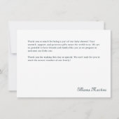 Storybook Woodland Friends赤ちゃんシャワーありがとう サンキューカード (裏面)