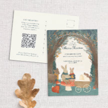 Storybook Woodland Friends赤ちゃんシャワー葉書