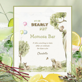 Storybook Woodland Momosa Bar Bearly Wait ポスター