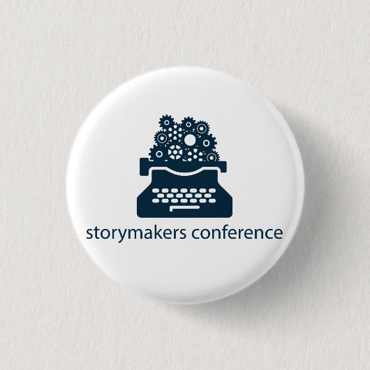 Storymakersの会議のロゴボタン 缶バッジ (正面)