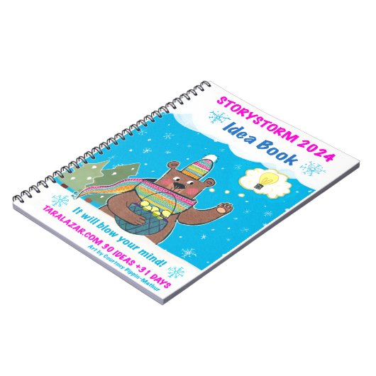 Storystorm 2024アイディアブックとジャーナル ノートブック (左側)