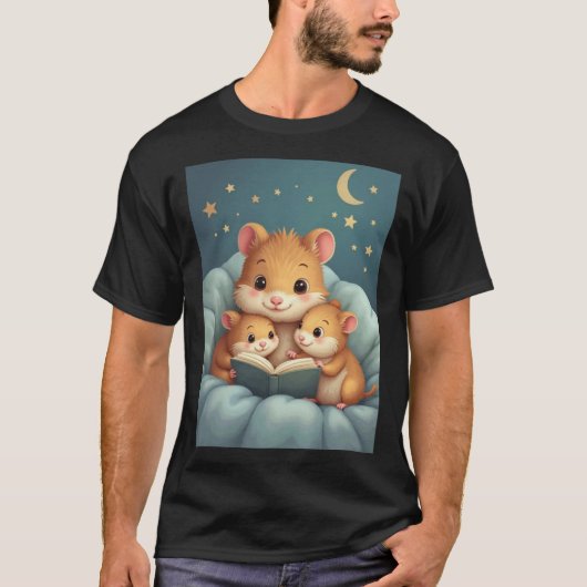 Storyteller – Father’s Day Hamster Family Tee Tシャツ (正面)