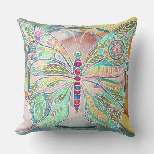 "Storyteller of Childhood Dreams" Square Pillow クッション (正面)