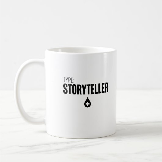 Storyteller Writer Journalist Blogger Writing コーヒーマグカップ (左)