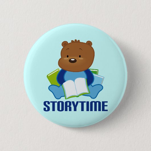 STORYTIMEのテディベア 缶バッジ (正面)