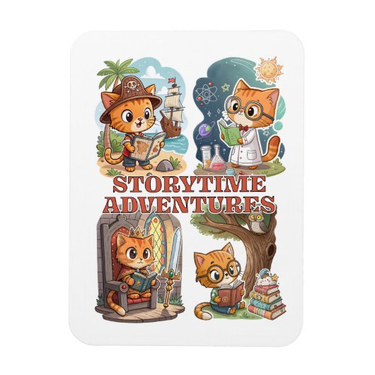 Storytime Adventures – A Journey Through Books マグネット (縦)