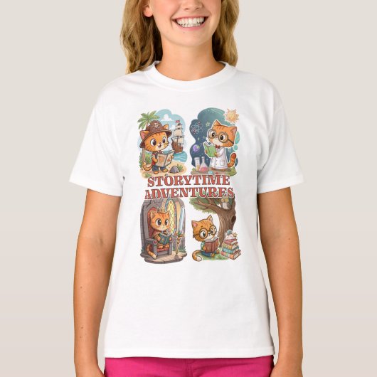 Storytime Adventures – A Journey Through Books Tシャツ (正面)