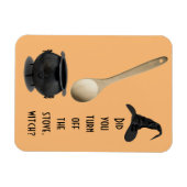 Stove Reminder Magnet (Witch Version) マグネット (横)