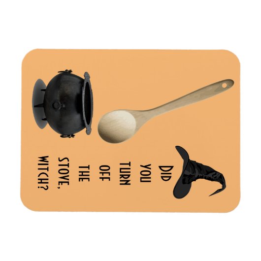 Stove Reminder Magnet (Witch Version) マグネット (横)