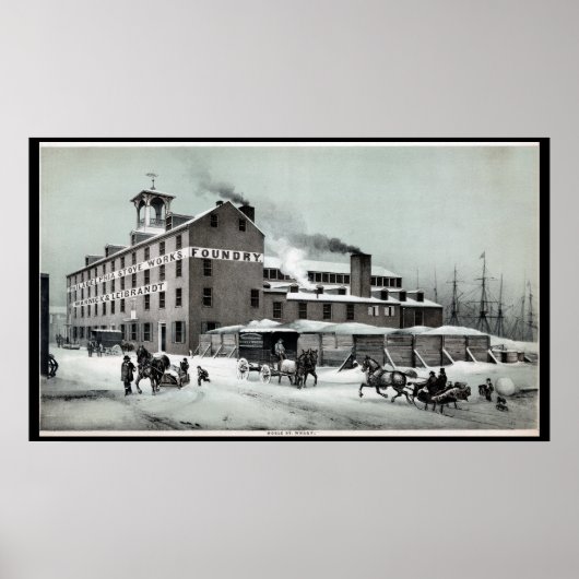 Stove Works Factory Philadelphia PA Print ポスター (正面)