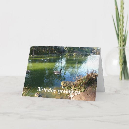 Stow湖の誕生日 カード (正面)
