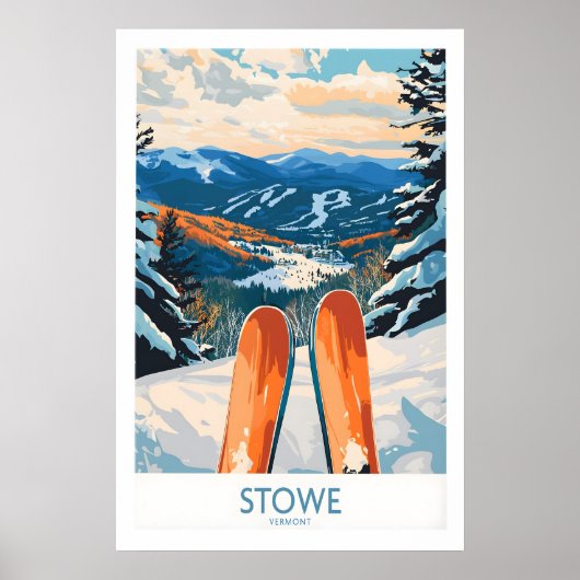 Stowe Valley スキー ウォールアート 1 (正面)