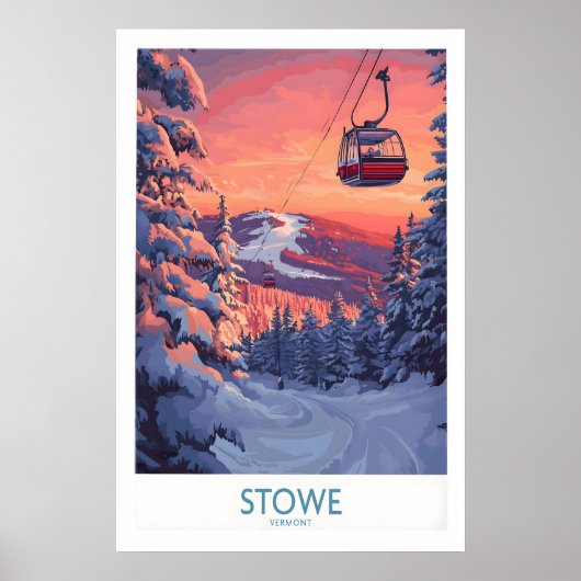 Stowe Vermont スキーポスター 1 ポスター (正面)