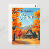 Stowe, Vermont – Autumn Foliage vintage ポストカード (正面/裏面)