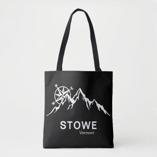 Stowe Vermont Black Shoulder Tote トートバッグ (正面)
