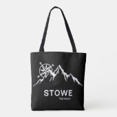 Stowe Vermont Black Shoulder Tote トートバッグ (裏面)