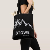 Stowe Vermont Black Shoulder Tote トートバッグ (クローズアップ)