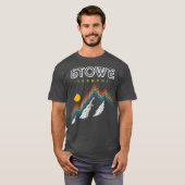 Stowe Vermont   Ski Resort 1980s Retro Tシャツ (正面フル)