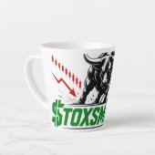 Stoxsman.com 投資 カフェラテマグ (左アングル)