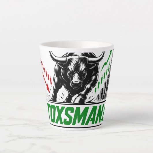 Stoxsman.com 投資 カフェラテマグ (正面)