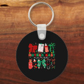 Stpartum Xmas Coquette Mother Baby Nurse Christmas キーホルダー (正面)