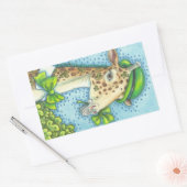 STPATRICK'S DAY IRISH GIRAFFEスタンプ*シート 長方形シール (封筒)