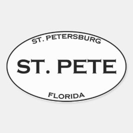 STPETE – サンクトペテルブルグフロリダ 楕円形シール