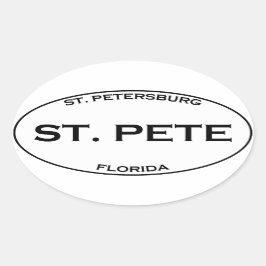STPETE – サンクトペテルブルグフロリダ 楕円形シール