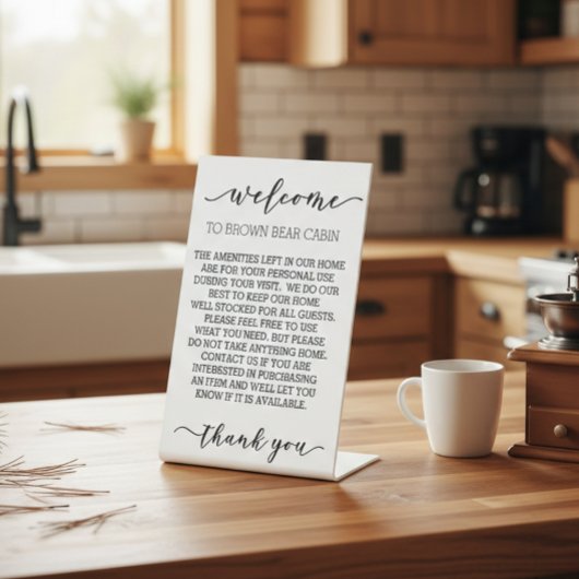 STR短期レンタル休暇アメニティインベントリ 台座サイン