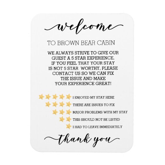 STR短期レンタル休暇評価システム星 マグネット (縦)