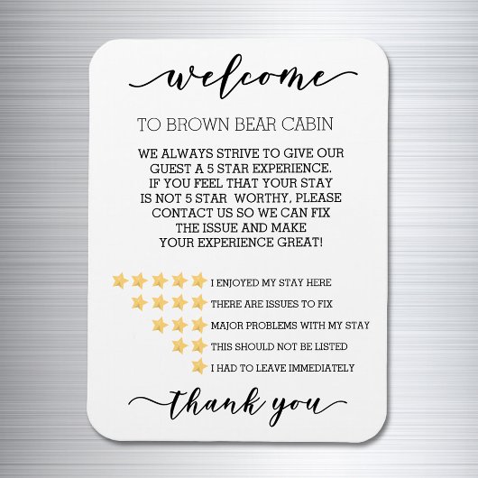 STR短期レンタル休暇評価システム星 マグネット