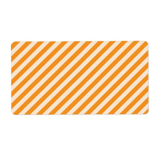 [STR-OR-1]オレンジと白キャンディーケーンストライプの ラベル (正面)