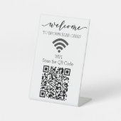 STR WIFIスキャンQRコード短期レンタル休暇 台座サイン (正面)